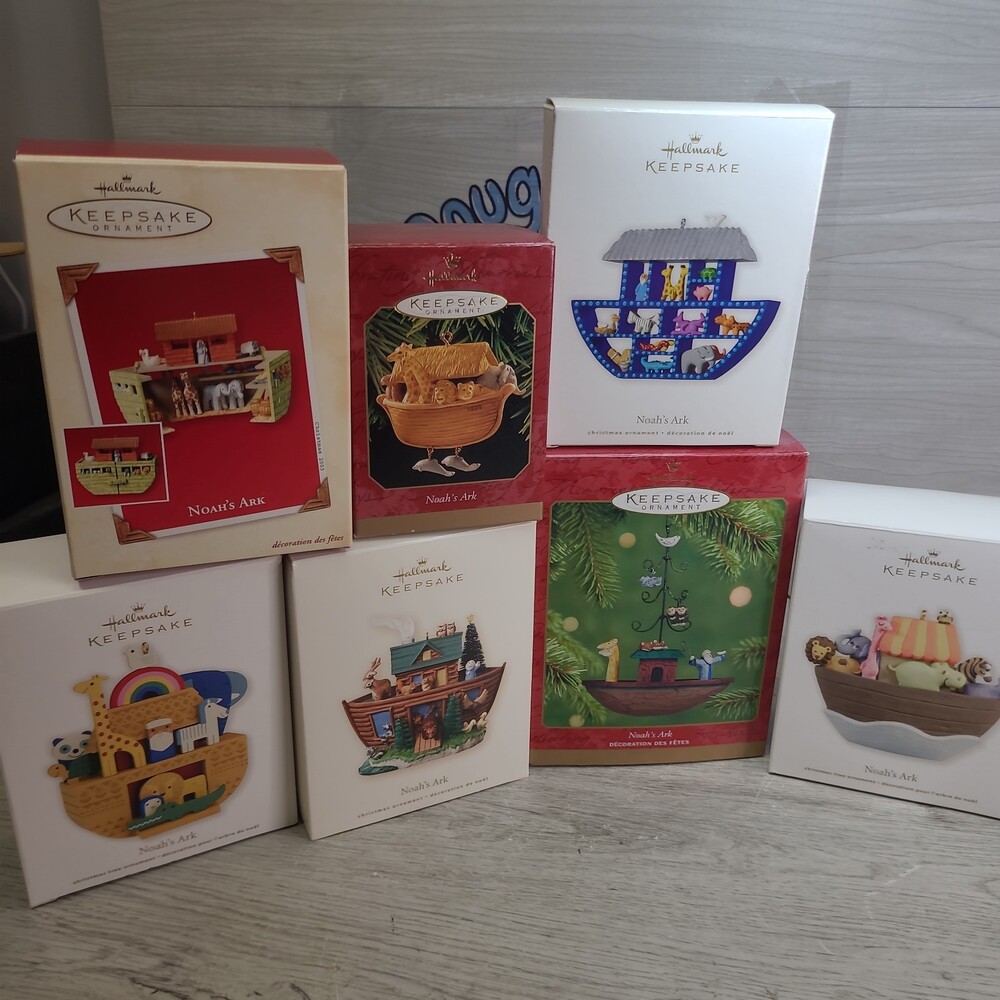 Hallmark Keepsake Ornament Noah's Ark Lot of 7 NEW Christmas
